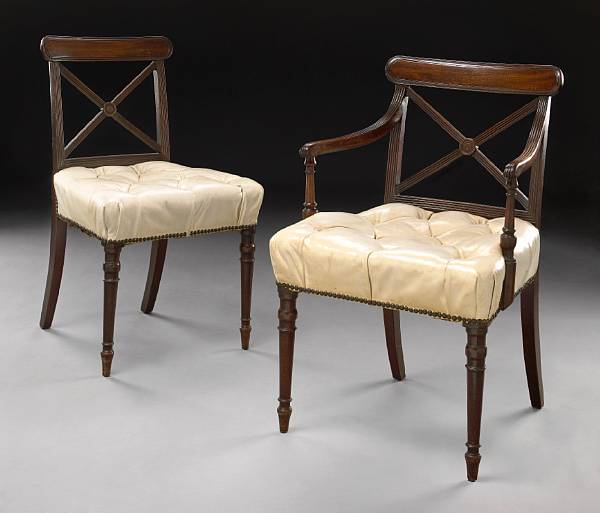 Appraisal: A set of ten Regency mahogany dining chairs first quarter