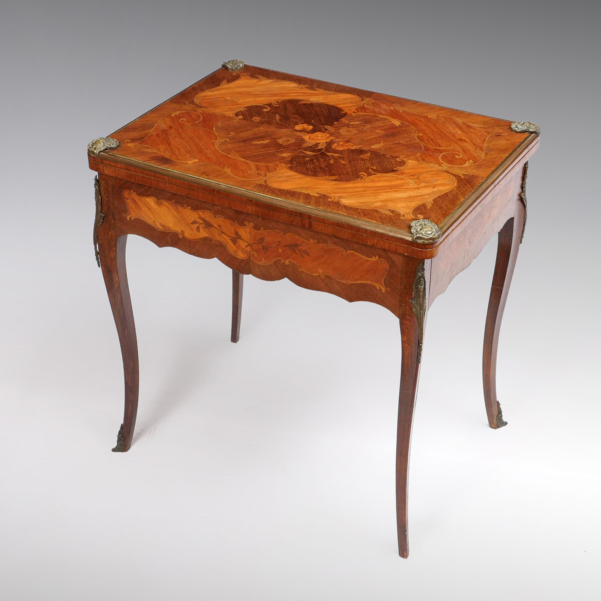 Appraisal: INLAID FRENCH GAME TABLE French game table having an overall