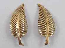 Appraisal: A pair of ct gold ear clips in the form