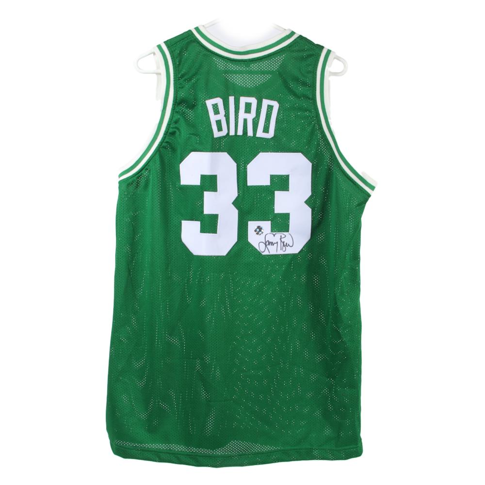 Appraisal: LARRY BIRD AUTOGRAPHED GREEN BASKETBALL JERSEYLarry Bird Autographed Green Basketball