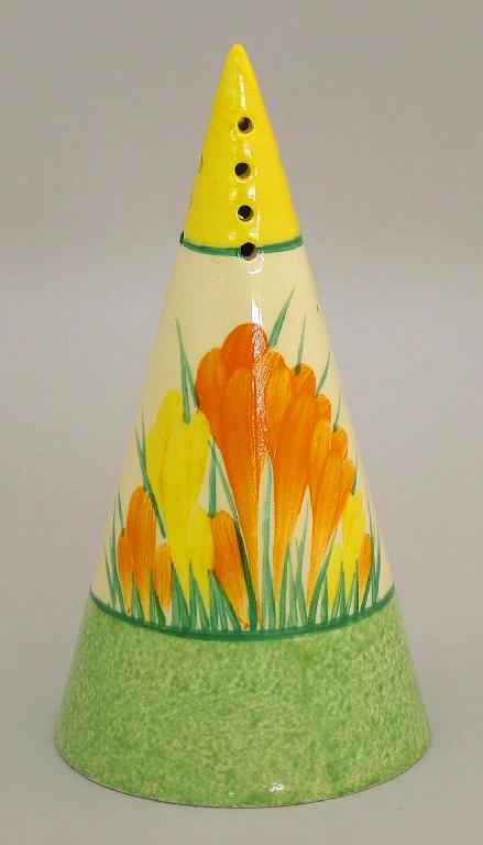 Appraisal: Sungleam Crocus' Bizarre conical sugar sifter high