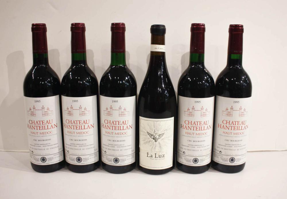 Appraisal: CHATEAU HANTEILLAN RED BORDEAUX Haut-Medoc France in unmarked wood case