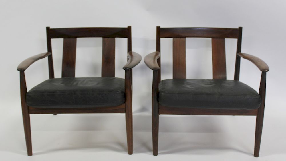 Appraisal: MIDCENTURY Pair Of Greta Jalk Rosewood Arm Chair Nice original