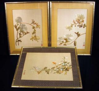 Appraisal: Pcs Framed ANTIQUE HAND Details This lot consists of the