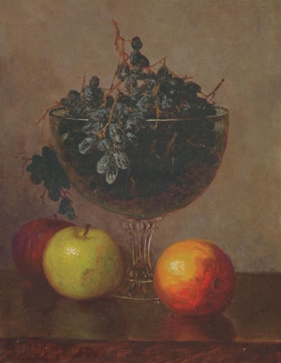 Appraisal: BATCHELLER FREDERICK S American - Still Life with Fruit and