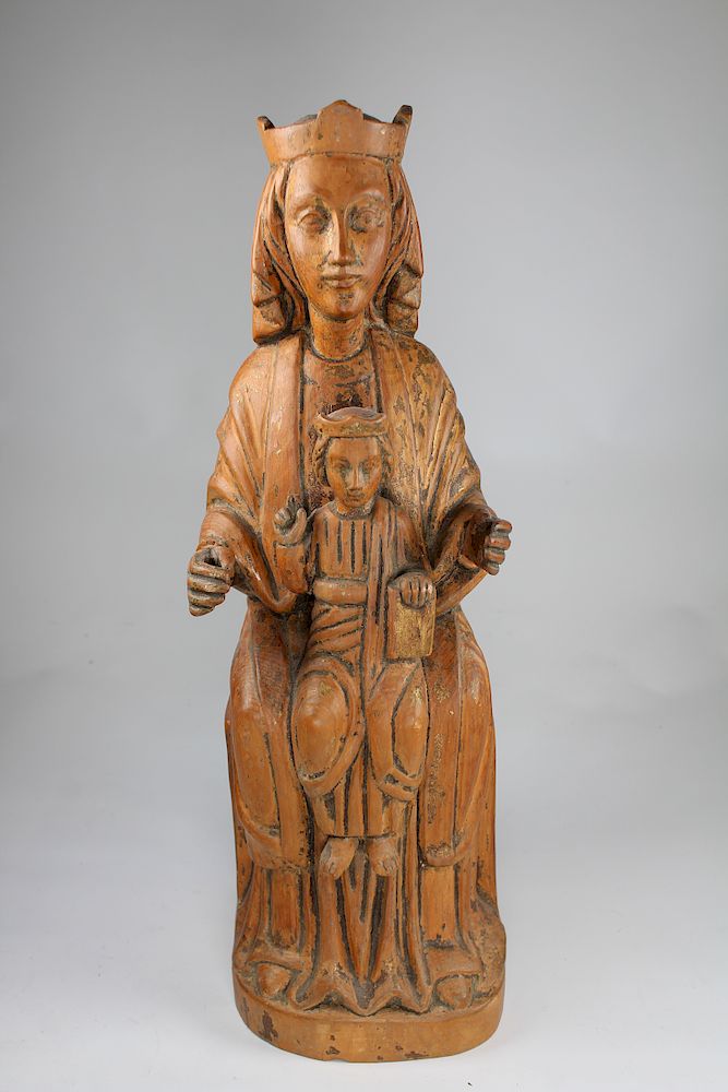 Appraisal: Carved Madonna and Child Sculpture Carved Madonna and Child Sculpture