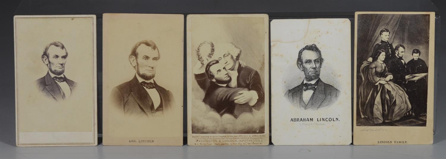 Appraisal: Abraham Lincoln carte de visites consisting of Abraham Lincoln from