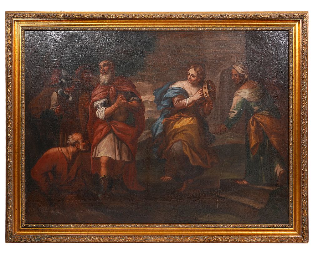 Appraisal: th C Italian O C 'Jephtah's Daughters' th C oil