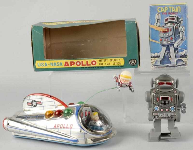 Appraisal: Lot of Space Toys Description Includes one Korean wind-up Captain