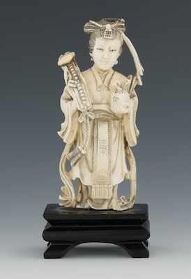 Appraisal: A Carved Ivory Immortal He Hsein Ku Possibly the Immortal