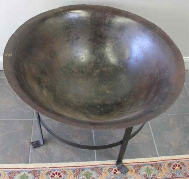 Appraisal: Antique Cast Iron English Sugar Refining Pot On a custom