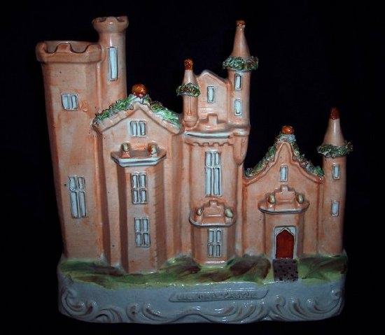 Appraisal: A Staffordshire pastille burner Balmoral Castle in salmon pink with