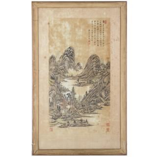 Appraisal: Chinese School scroll painting by Wang Xuan Qi Chinese School