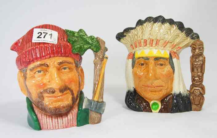 Appraisal: Royal Doulton Large Character Jugs The Lumberjack D and North