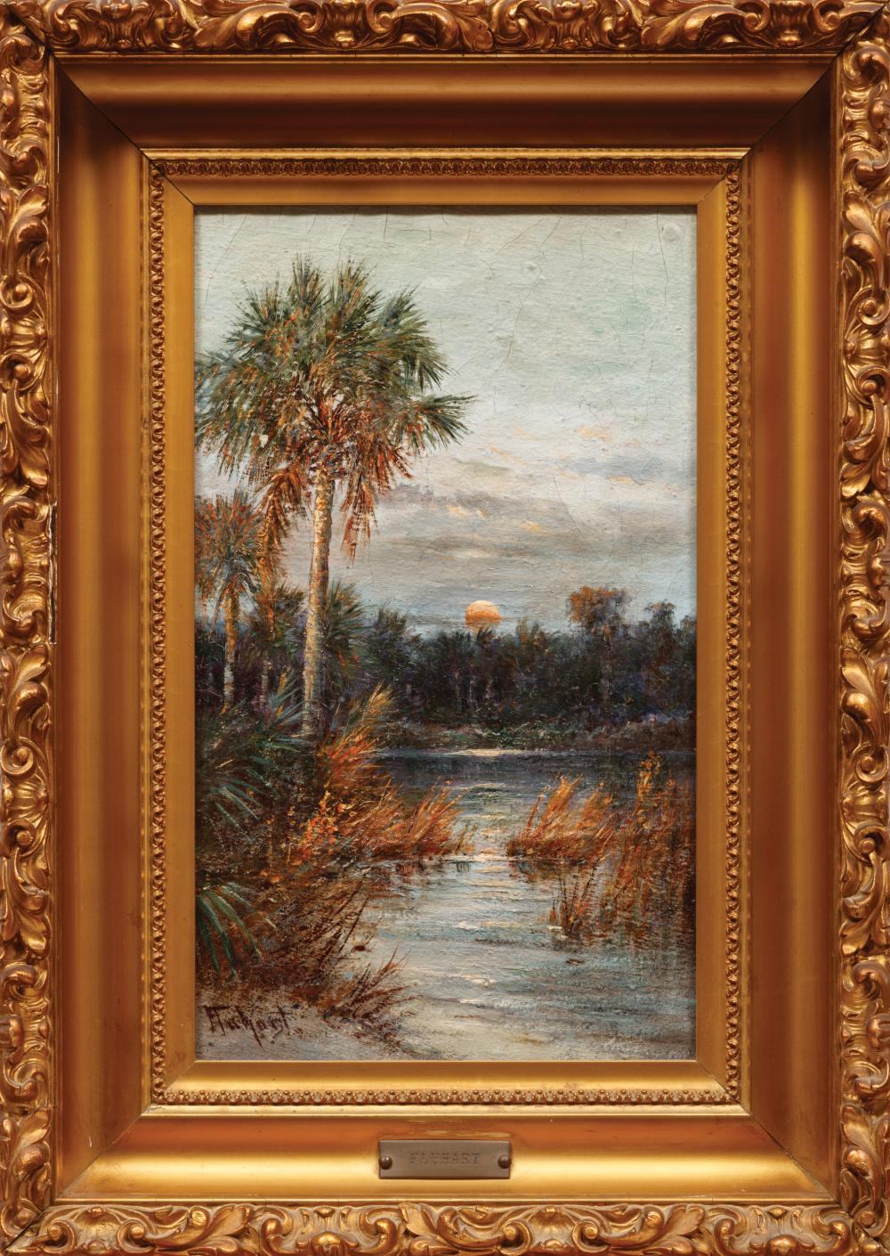 Appraisal: Harry Davis Fluhart-Williams American Indiana - Florida Sunset oil on