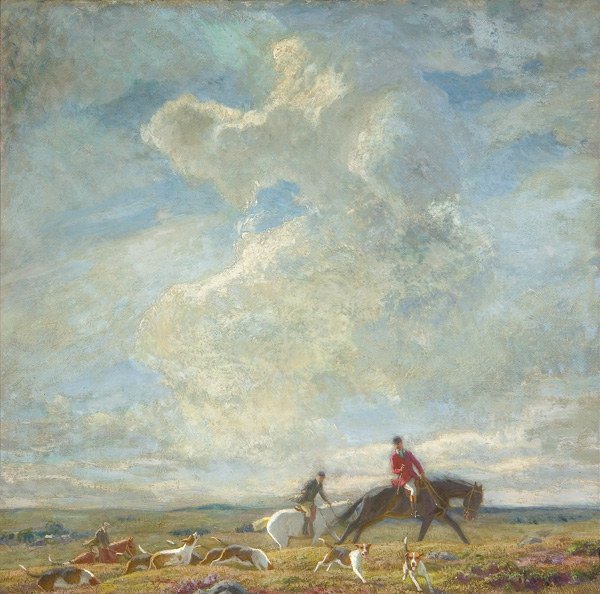 Appraisal: POORE HENRY RANKIN American - Fox Hunt oil on canvas