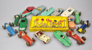 Appraisal: A collection of play-worn and unboxed dinky racing cars Ferrari