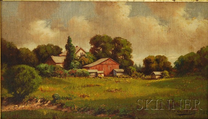 Appraisal: Lillian B Hulsmann American b View of a Farmstead in