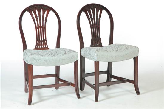 Appraisal: SET OF SIX REGENCY-STYLE SIDE CHAIRS Probably American nd quarter-