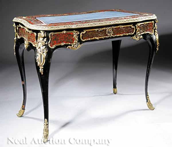 Appraisal: A Fine Napoleon III Ebonized Gilt Bronze-Mounted and Boullework Escritoire