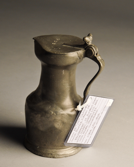 Appraisal: An th th C Swiss Pewter Flagon or kelchkanne with