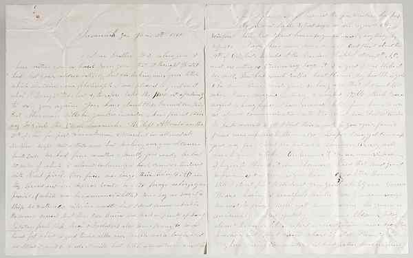 Appraisal: Civil War - Manuscripts Civil War Soldier's Letter Describing Sherman's