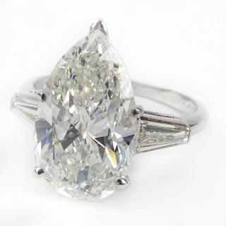 Appraisal: GIA Certified Carat Pear Brilliant Cut Diamond Platinum Engagement Ring