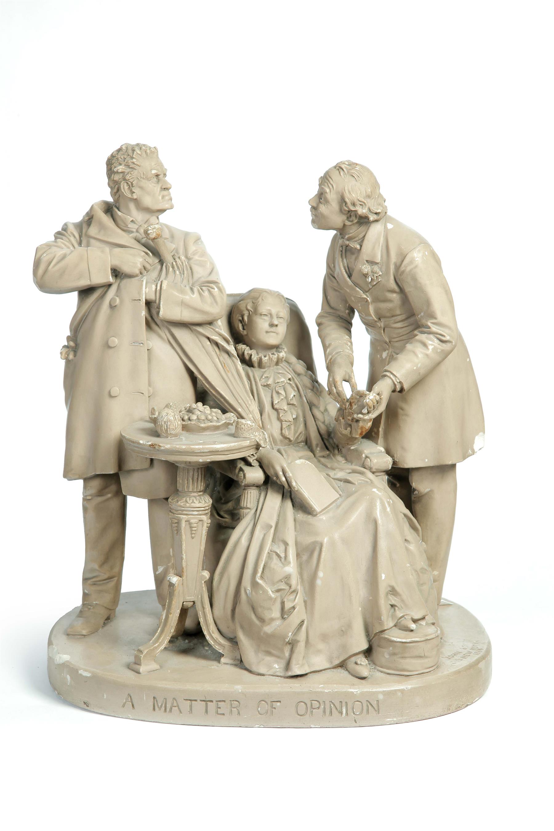 Appraisal: JOHN ROGERS GROUP OF TWO DOCTORS HOVERING OVER AN ELDERLY