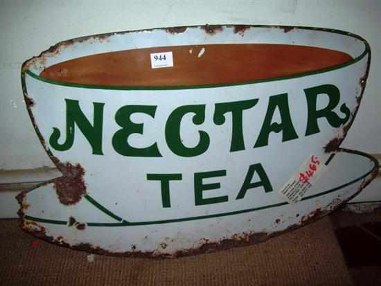 Appraisal: A 'NECTAR TEA' ANTIQUE ENAMEL SIGN