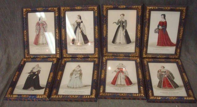 Appraisal: Set of Vintage Fashion Prints Antique and beautifully framed From