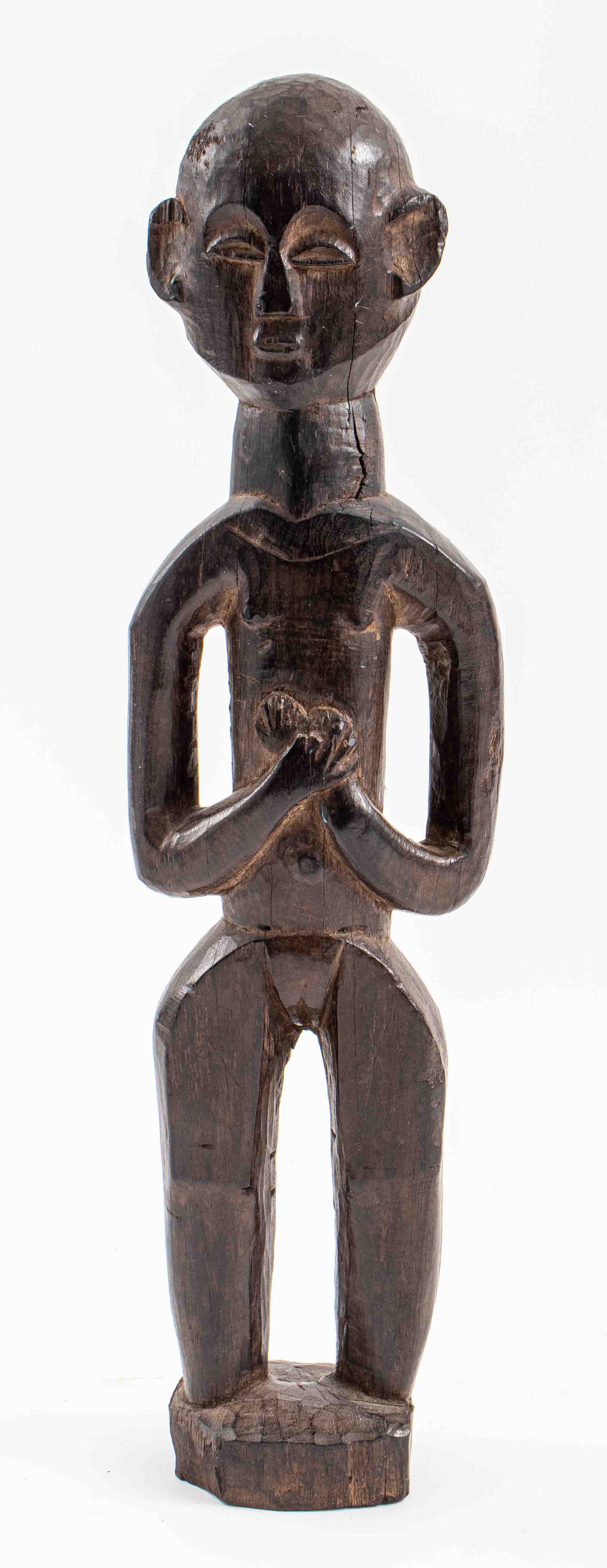 Appraisal: CHOKWE WOODEN FEMALE FIGURE STATUE African Chokwe people of Angola