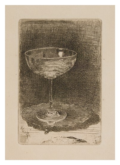 Appraisal: JAMES A M WHISTLER The Wine-Glass Etching x mm x