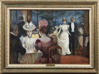 Appraisal: Alan Maley - Late Night Supper oil on canvas signed