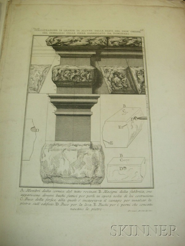 Appraisal: Piranesi Giovanni Battista - Fragment from Campus Martius antique urbis