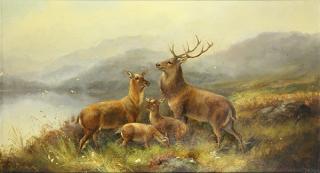 Appraisal: Painting Robert Cleminson Robert Cleminson British th century Stag with