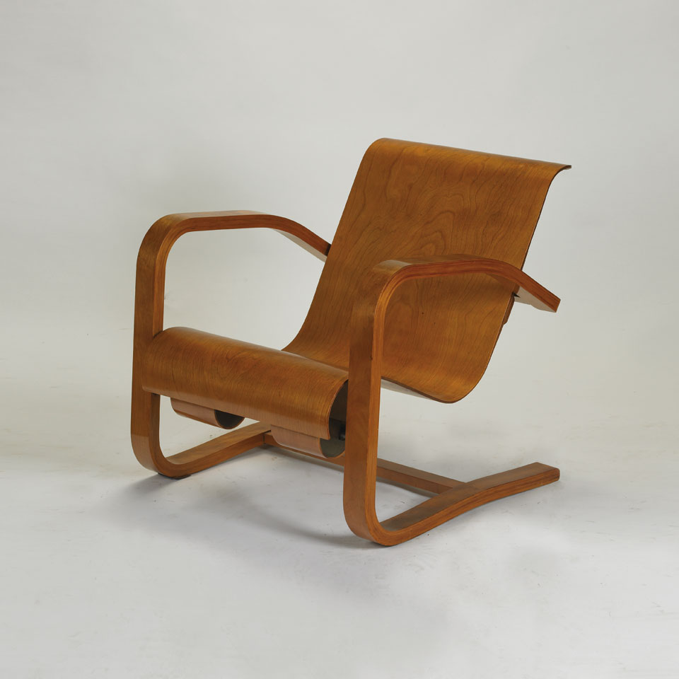 Appraisal: W Czerwinski Rare moulded plywood and bent laminate wood armchair