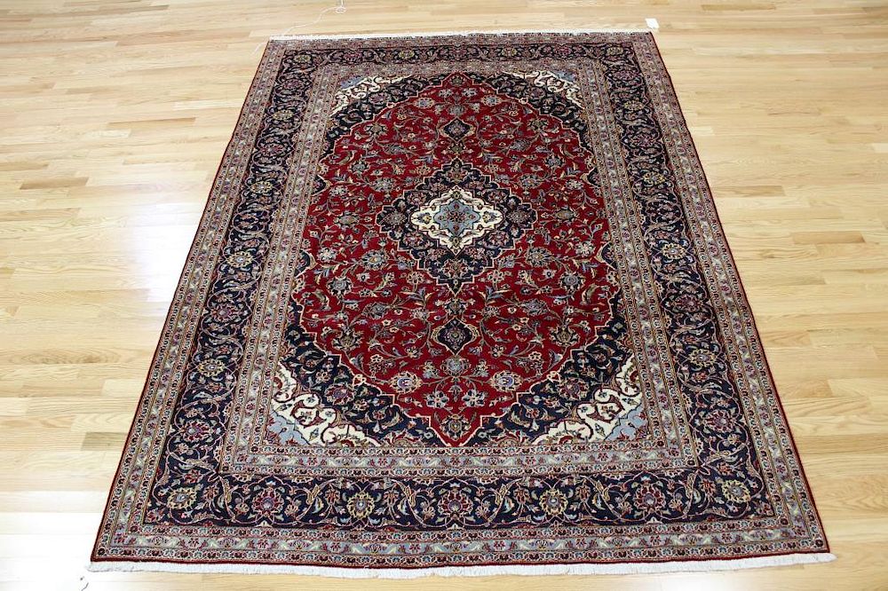 Appraisal: Antique and Finely Hand Woven Persian Carpet Finely woven with