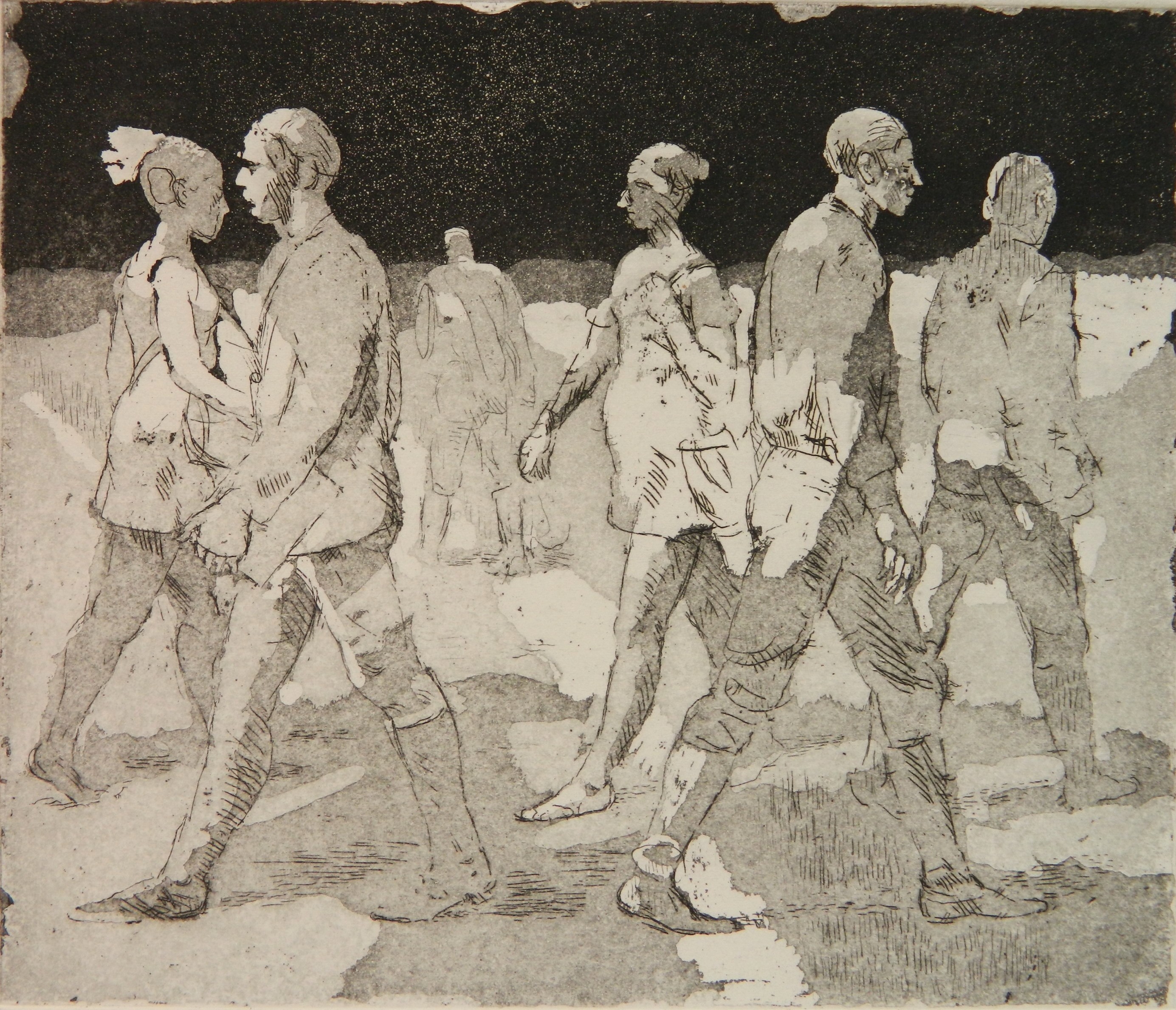 Appraisal: Isabel Bishop American - ''Young People'' Teller - etching and