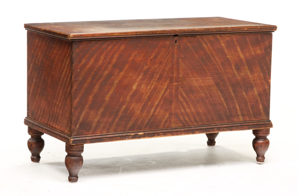 Appraisal: AMERICAN TRANSITIONAL GRAIN PAINTED BLANKET CHEST Second quarter th century