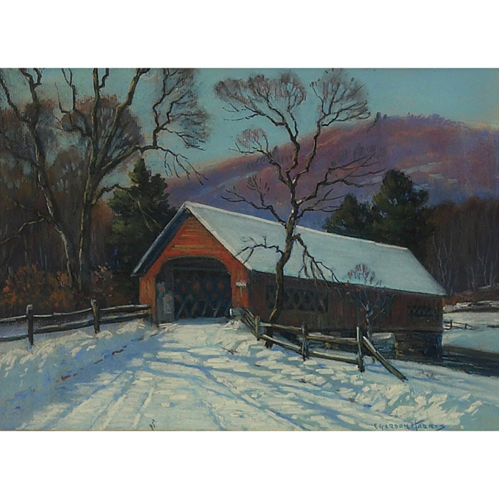 Appraisal: Charles Gordon Harris American - Covered Bridge c pastel x