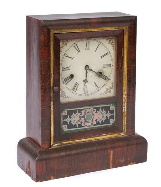 Appraisal: An American eight-day mahogany shelf clock by Gilbert height in