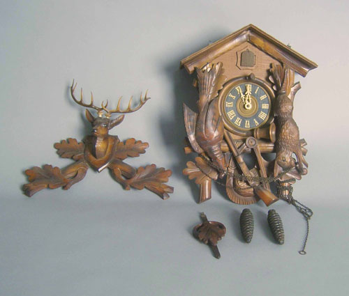 Appraisal: Carved cuckoo clock h