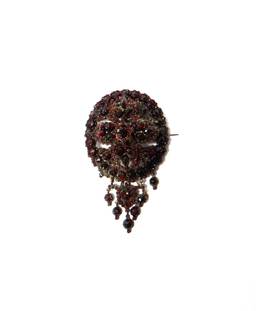 Appraisal: A Bohemian garnet set brooch second half of the th