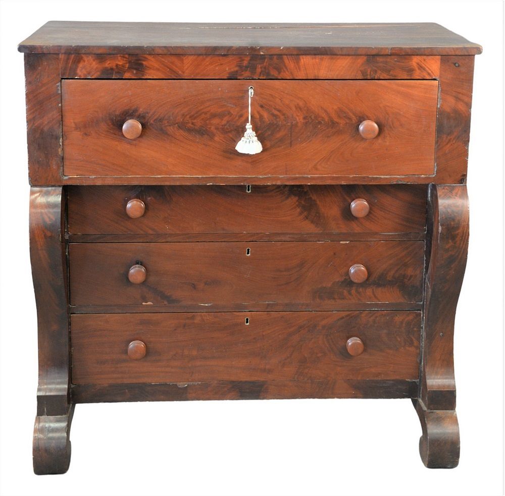 Appraisal: Empire Mahogany Chest circa height inches width inches Empire Mahogany