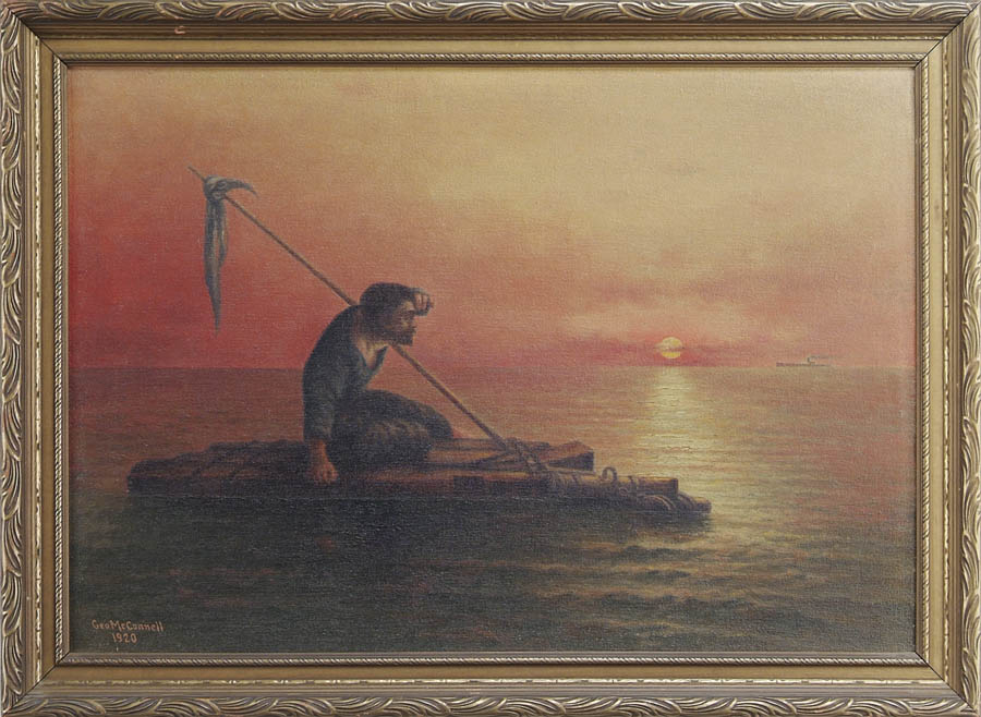 Appraisal: GEORGE MCCONNELL American - HOPE Oil on board sunset scene