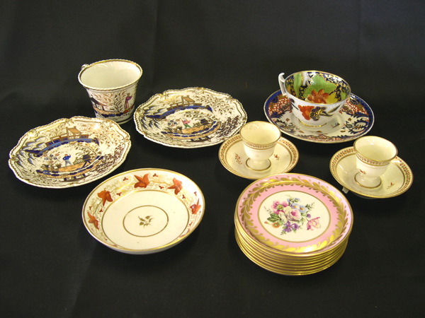 Appraisal: Sixteen-Piece Group of Porcelain Items consisting of a rare pair