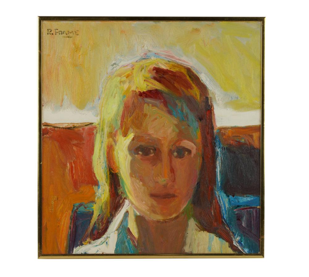 Appraisal: ROBERT AARON FRAME - GIRL IN SUNLIGHT oil on canvas