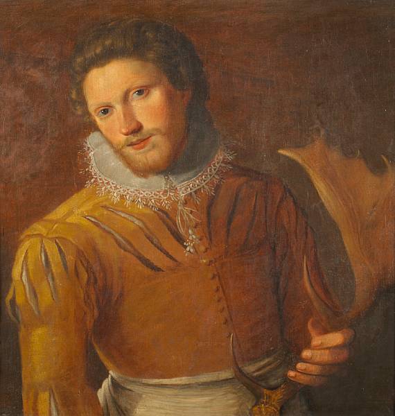 Appraisal: Flemish School th Century A portrait of a gentleman half-length