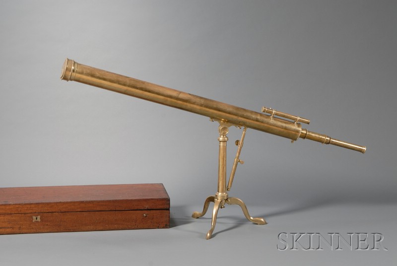 Appraisal: Brass -inch Refracting Telescope by Ross London with in brass