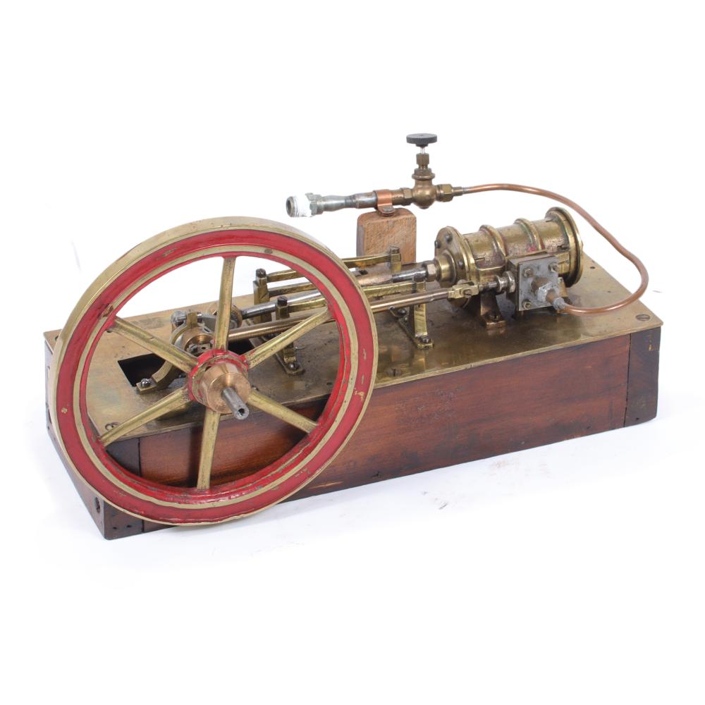 Appraisal: MODEL SINGLE CYLINDER HORIZONTAL STEAM ENGINE VINTAGE HAND BUILT H